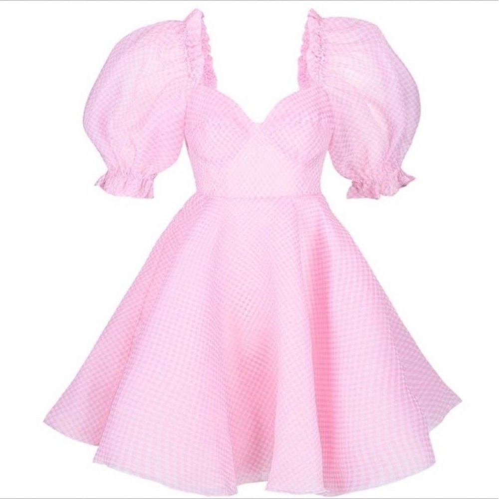Selkie The Parliament Dress - Ice Cream Gingham, S